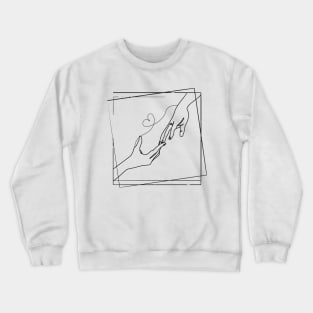 Lovers Hands Lineart Crewneck Sweatshirt